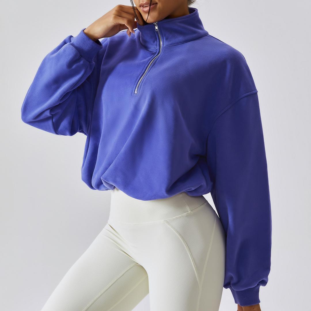 ZIP UP CROP TOP  HOODIE