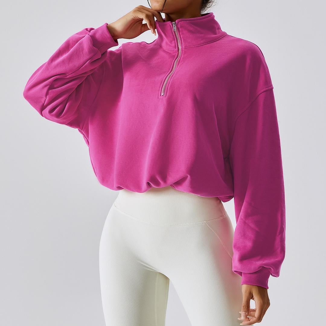 ZIP UP CROP TOP  HOODIE